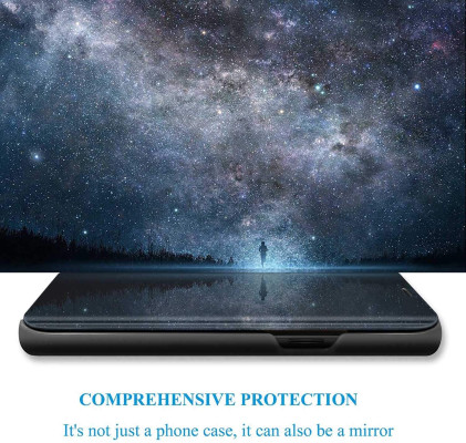   Калъф тефтер огледален CLEAR VIEW за Samsung Galaxy S22 5G S901 черен